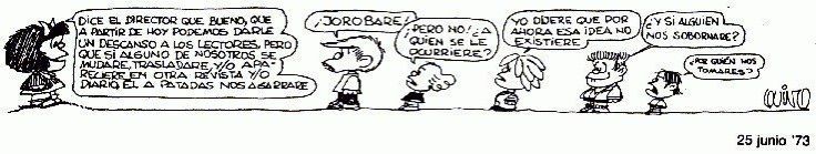 Última tira Mafalda